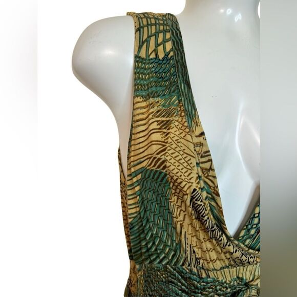 Chaudry Kc Abstract Tropical Animal Print Tiered Mini Dress - Picture 4 of 8